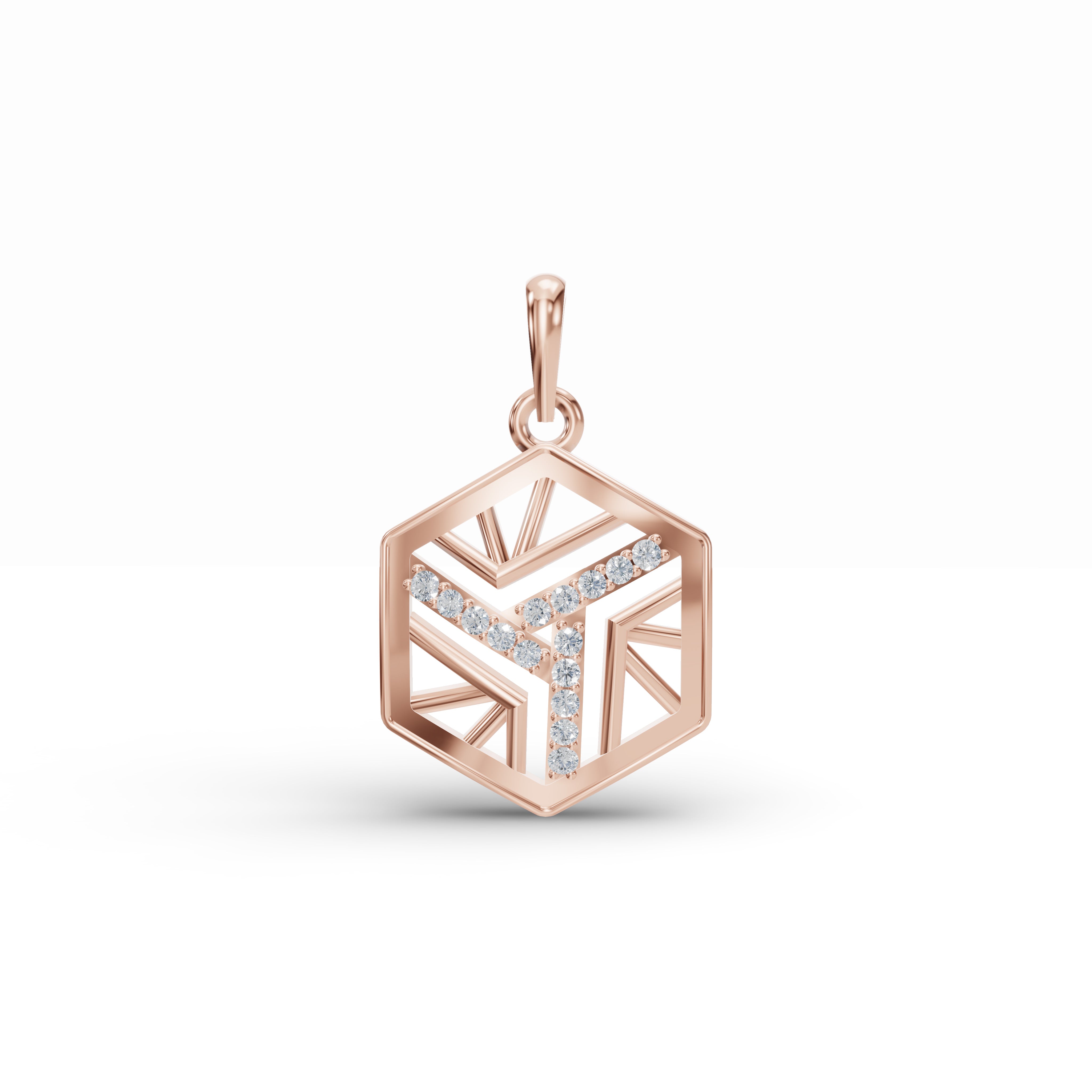 Geometric Diamond Pendant