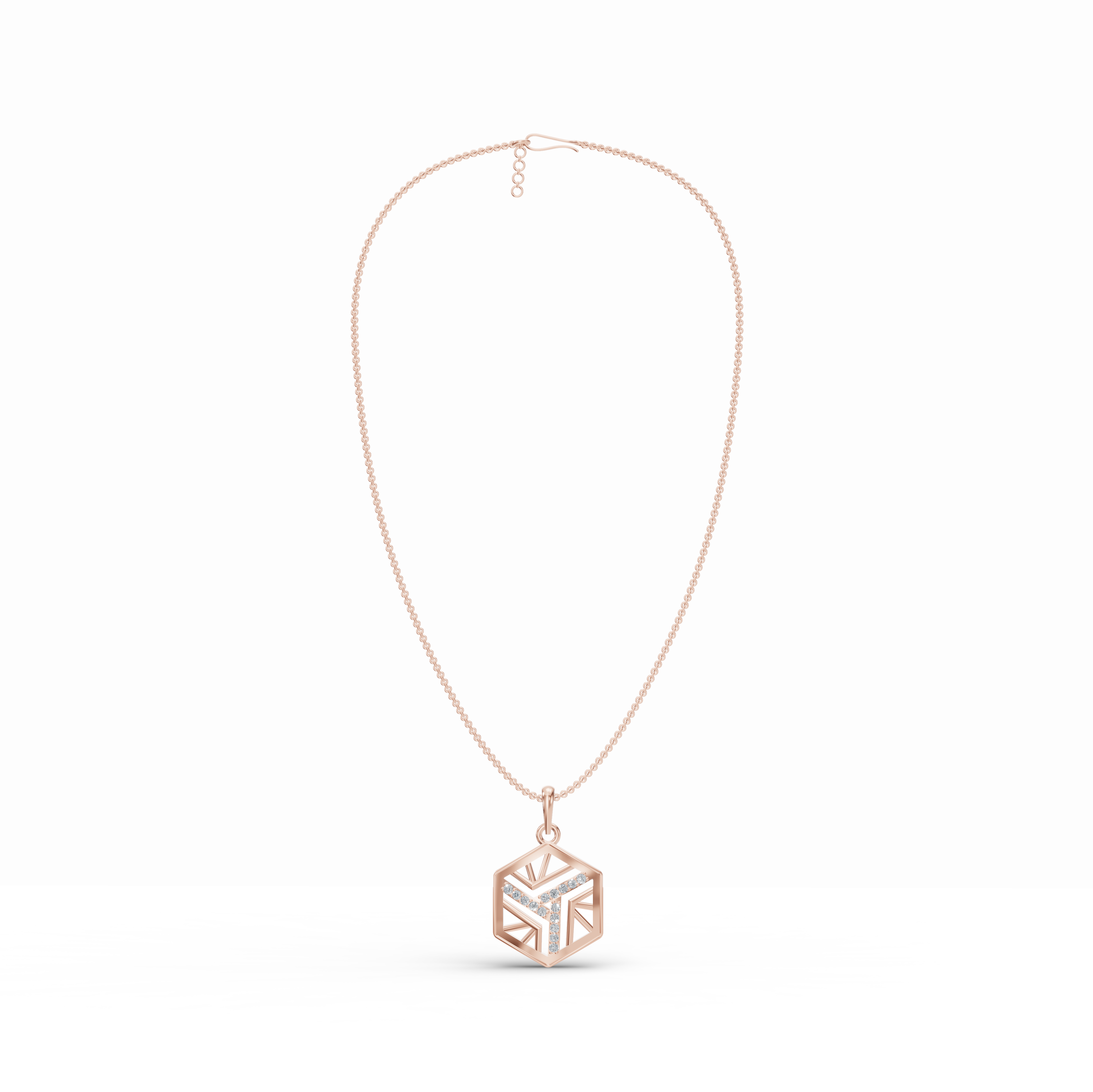 Geometric Diamond Pendant