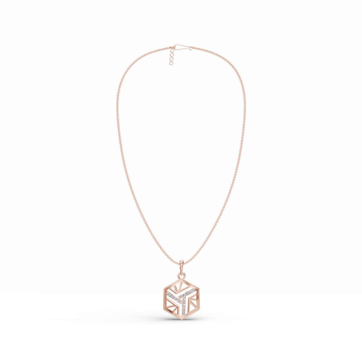 Geometric Diamond Pendant