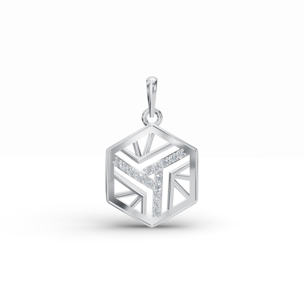 Geometric Diamond Pendant