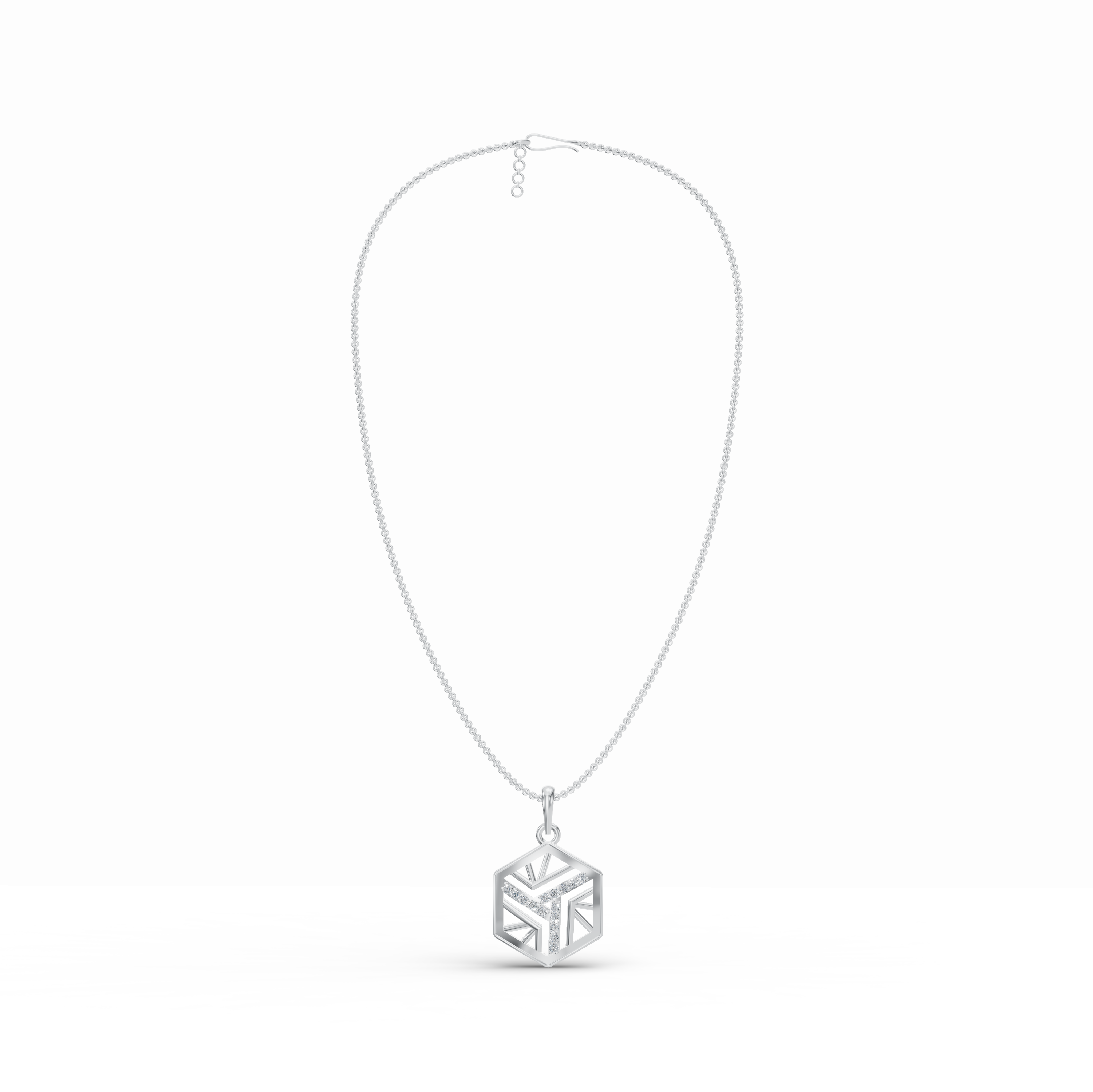 Geometric Diamond Pendant