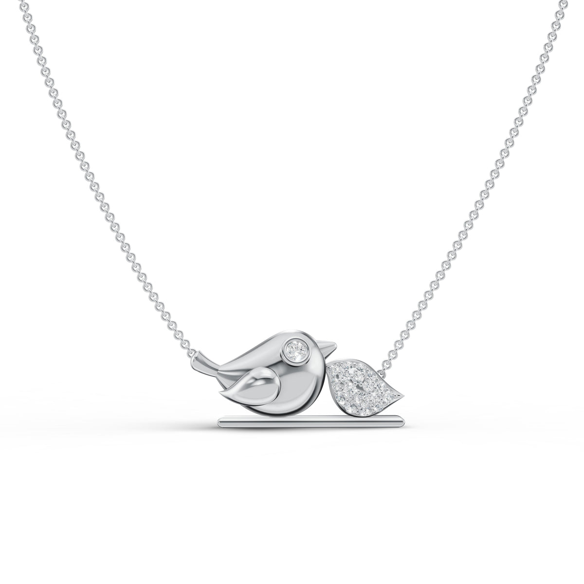 Little Bird Diamond Pendant with Chain