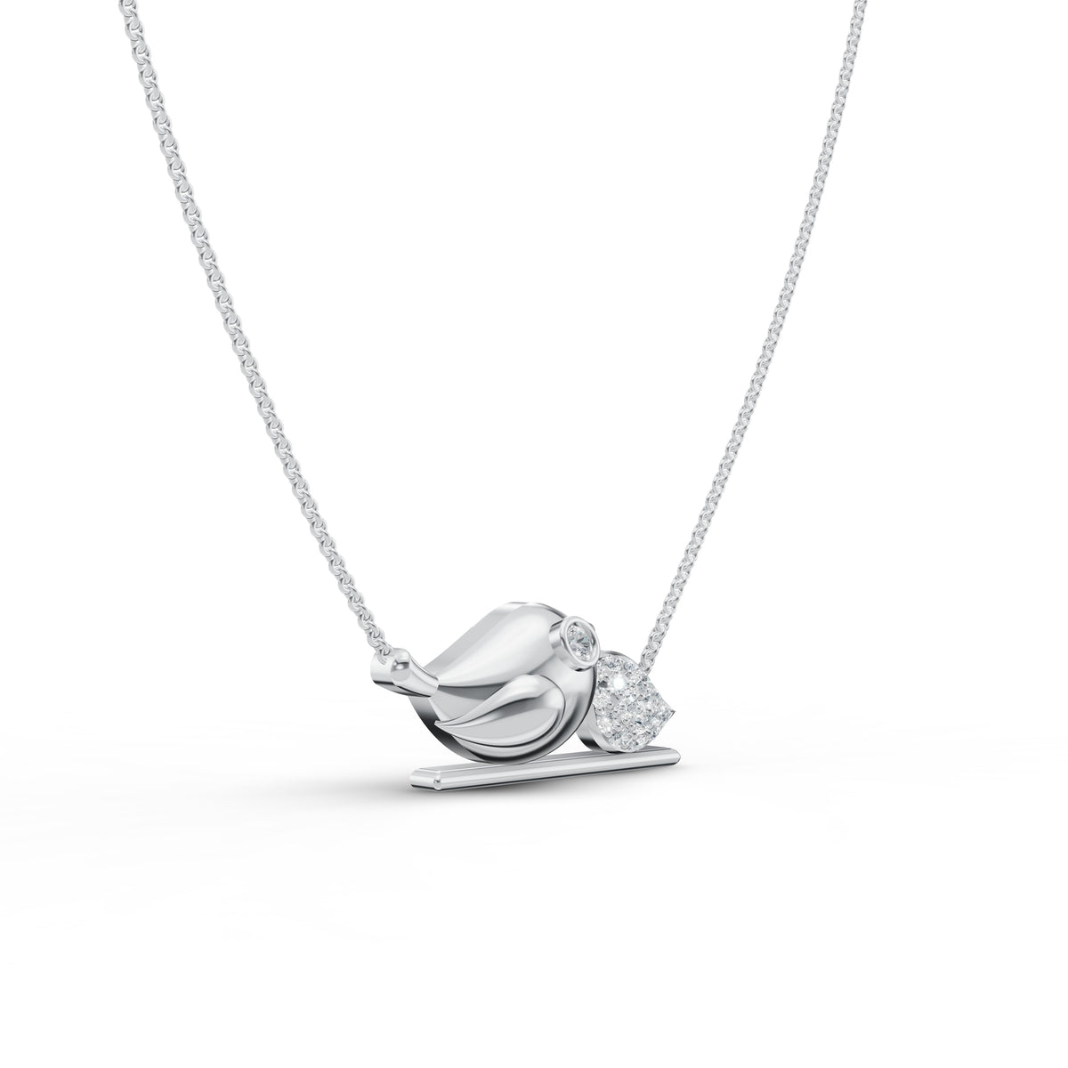 Little Bird Diamond Pendant with Chain