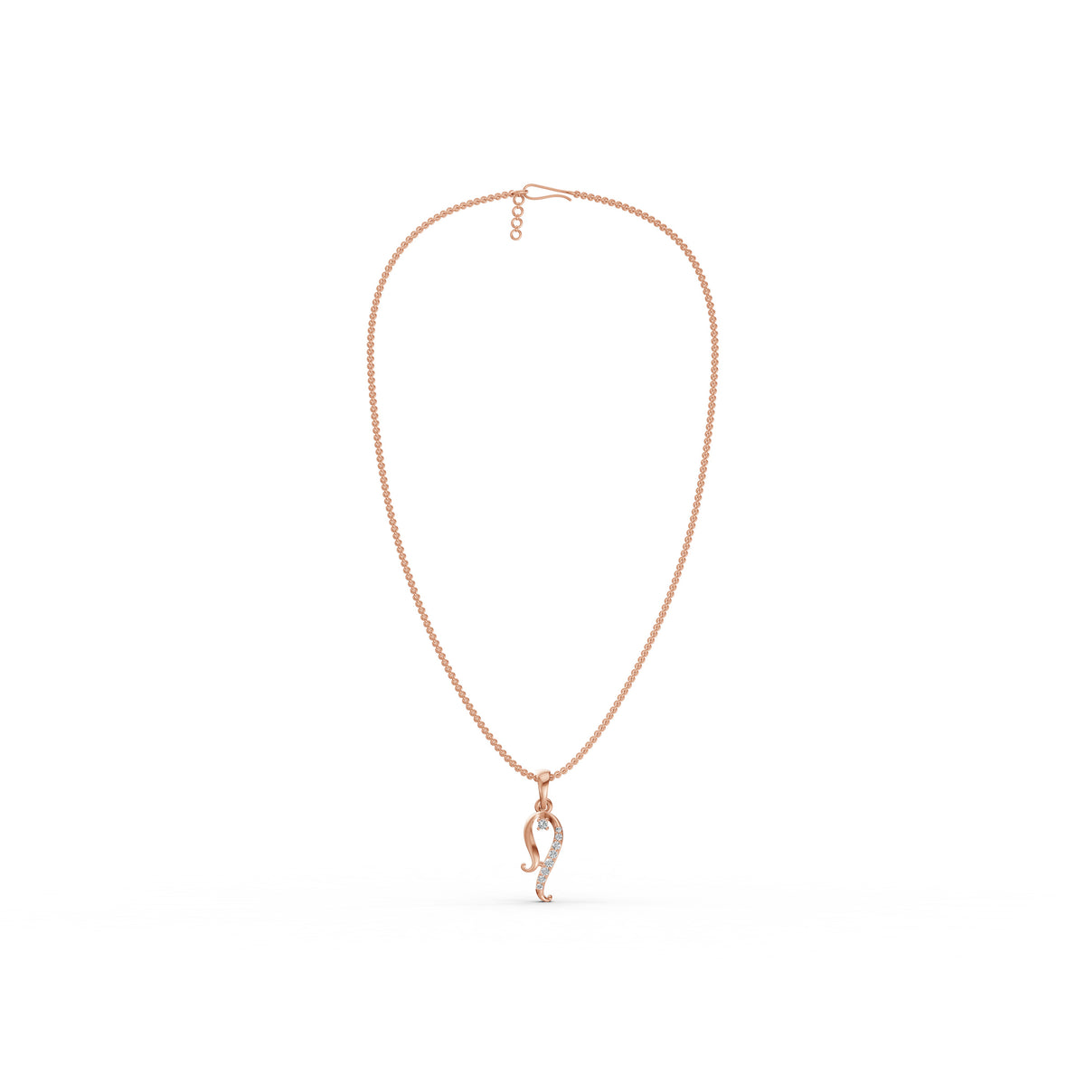 Grace Curve Diamond Pendant