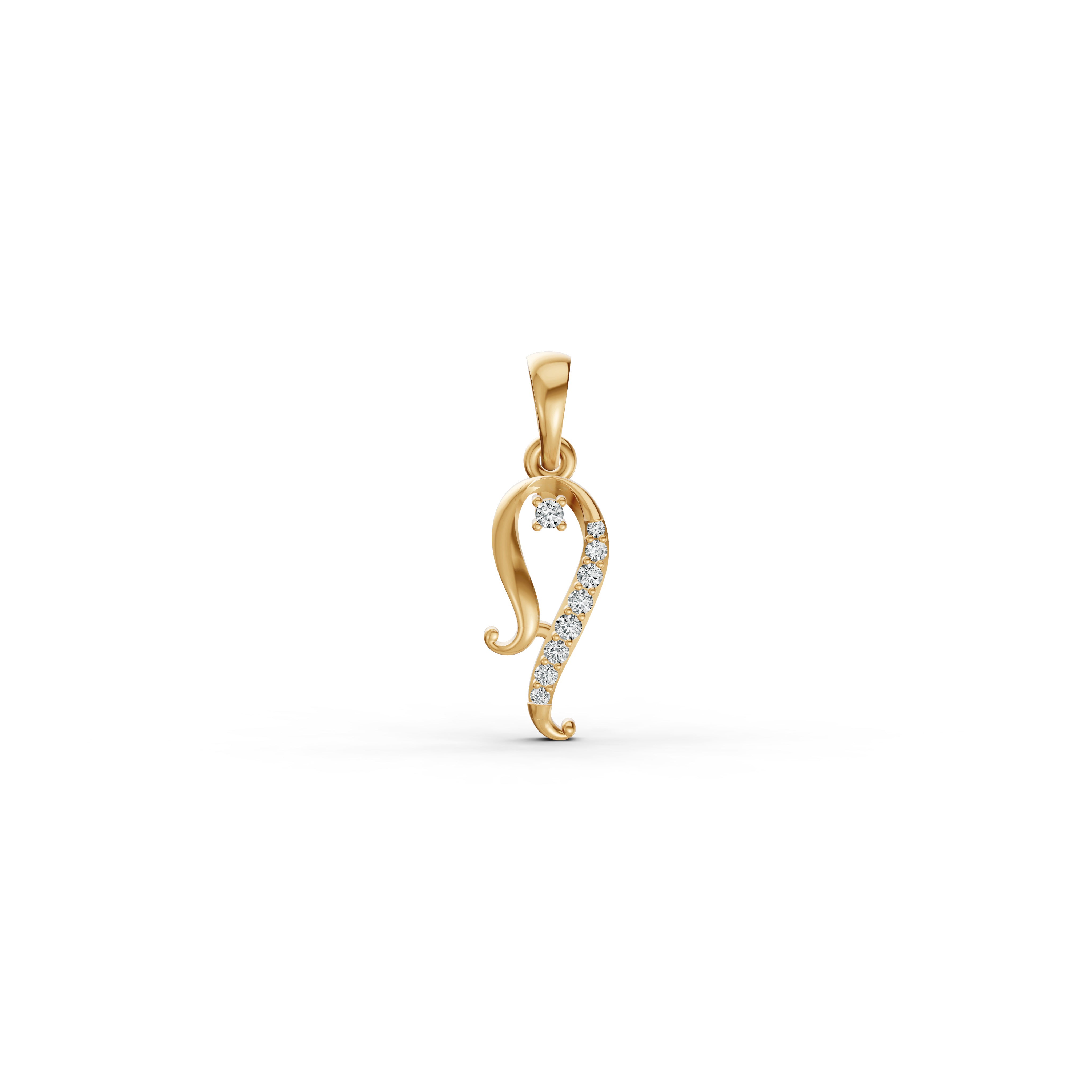 Grace Curve Diamond Pendant
