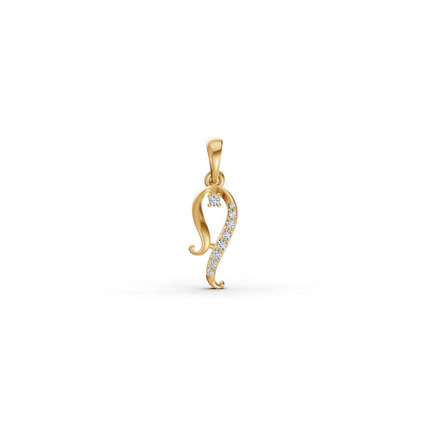 Grace Curve Diamond Pendant