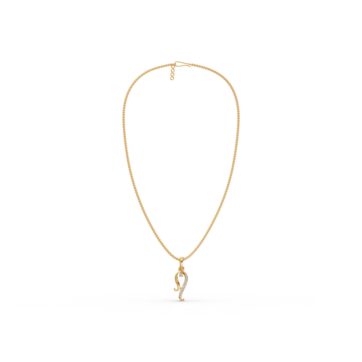 Grace Curve Diamond Pendant