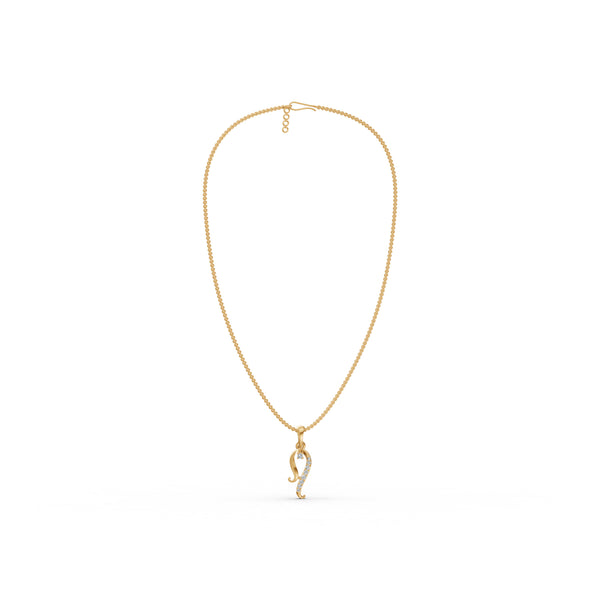 Grace Curve Diamond Pendant