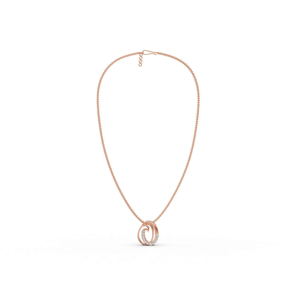 Ocean Wave Diamond Pendant