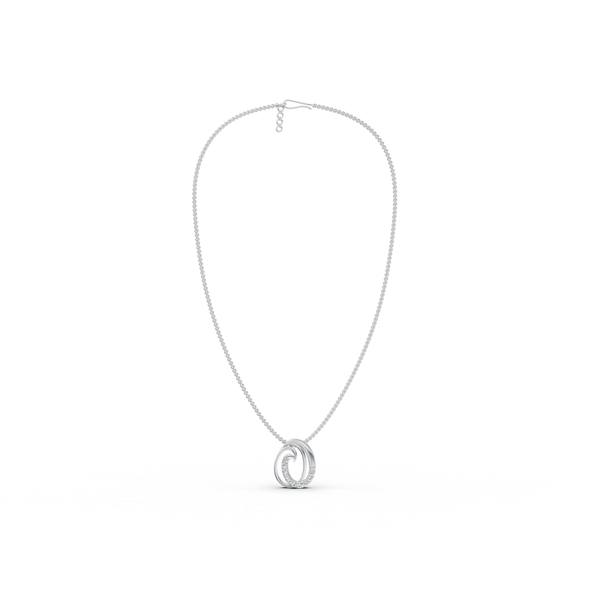 Ocean Wave Diamond Pendant