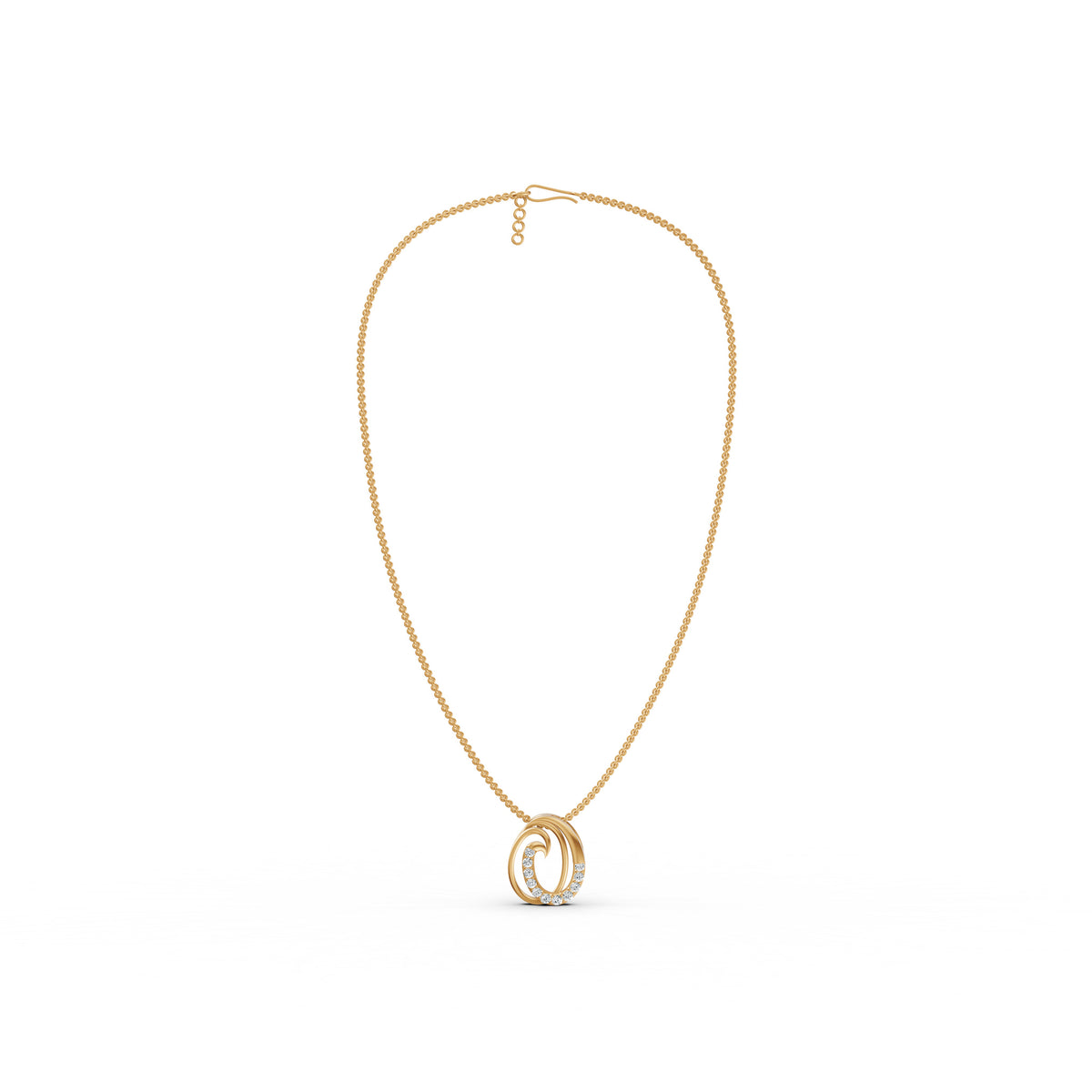 Ocean Wave Diamond Pendant