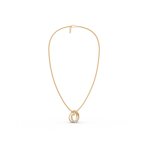 Ocean Wave Diamond Pendant