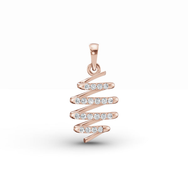 Spiral Cascading Diamond Pendant