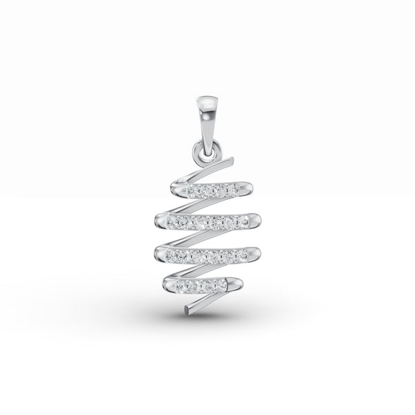 Spiral Cascading Diamond Pendant