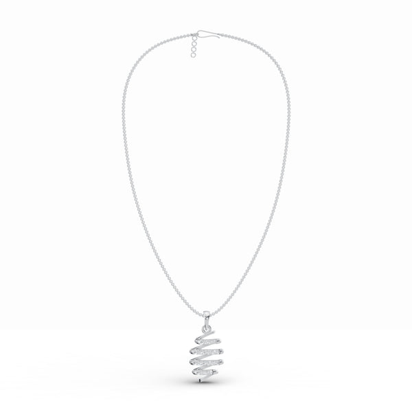 Spiral Cascading Diamond Pendant