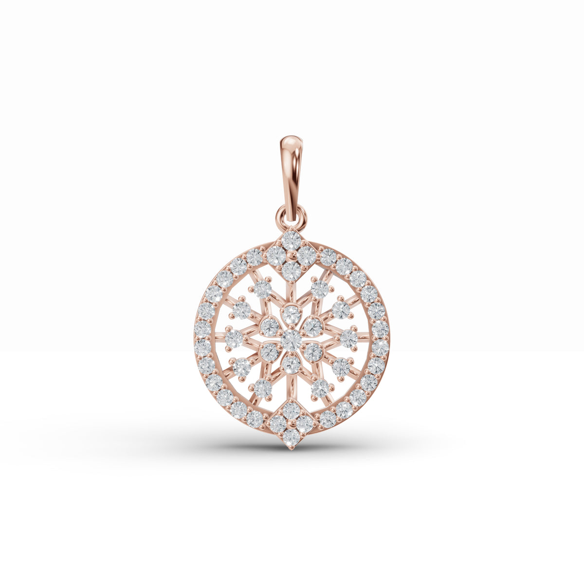 Radiant Halo Diamond Pendant