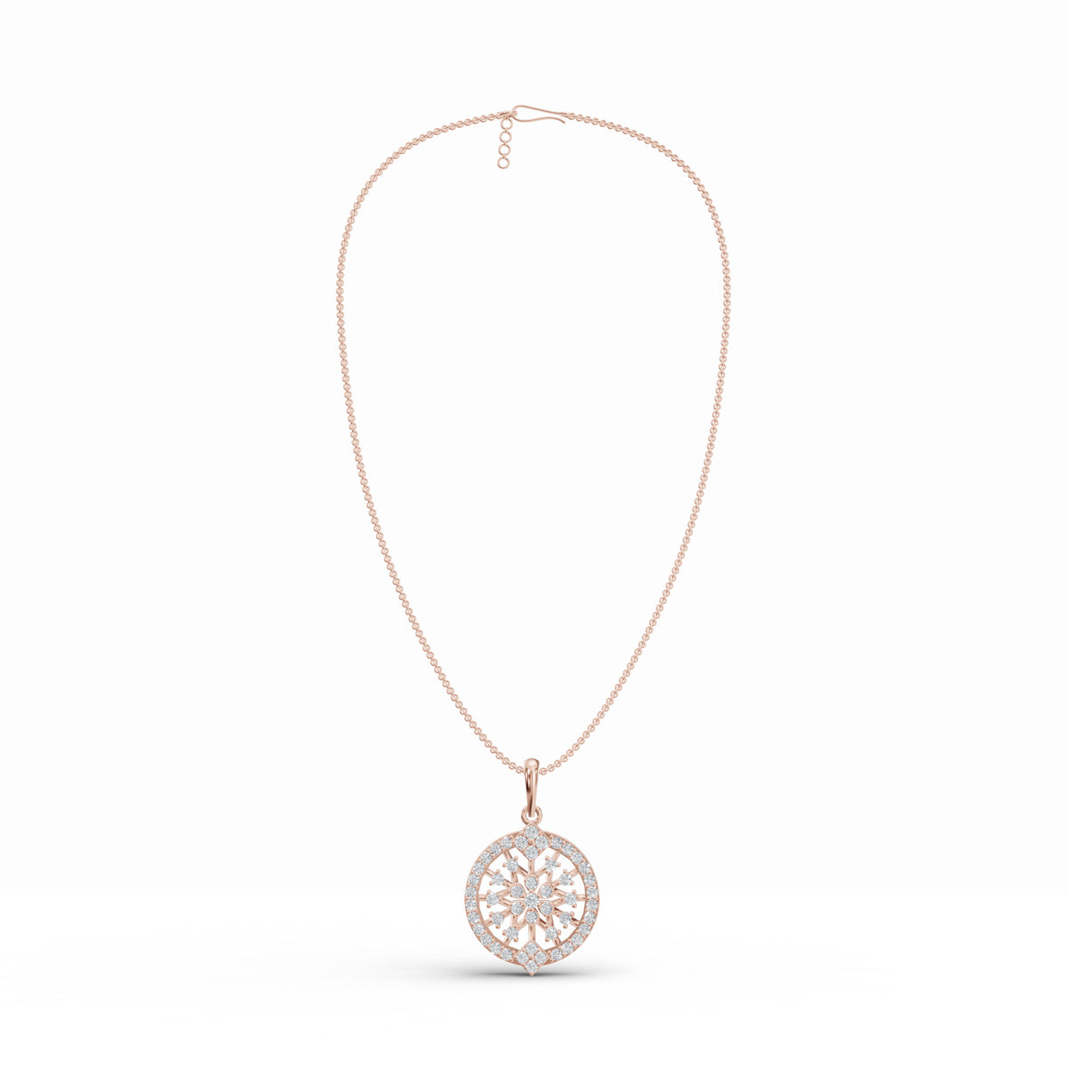 Radiant Halo Diamond Pendant