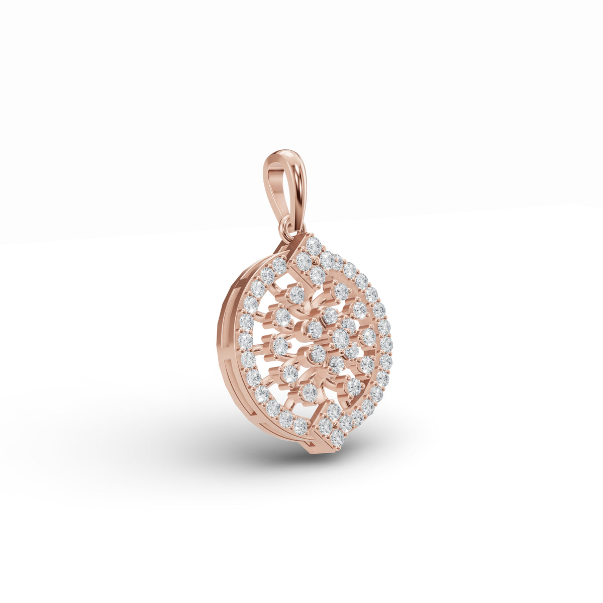 Radiant Halo Diamond Pendant