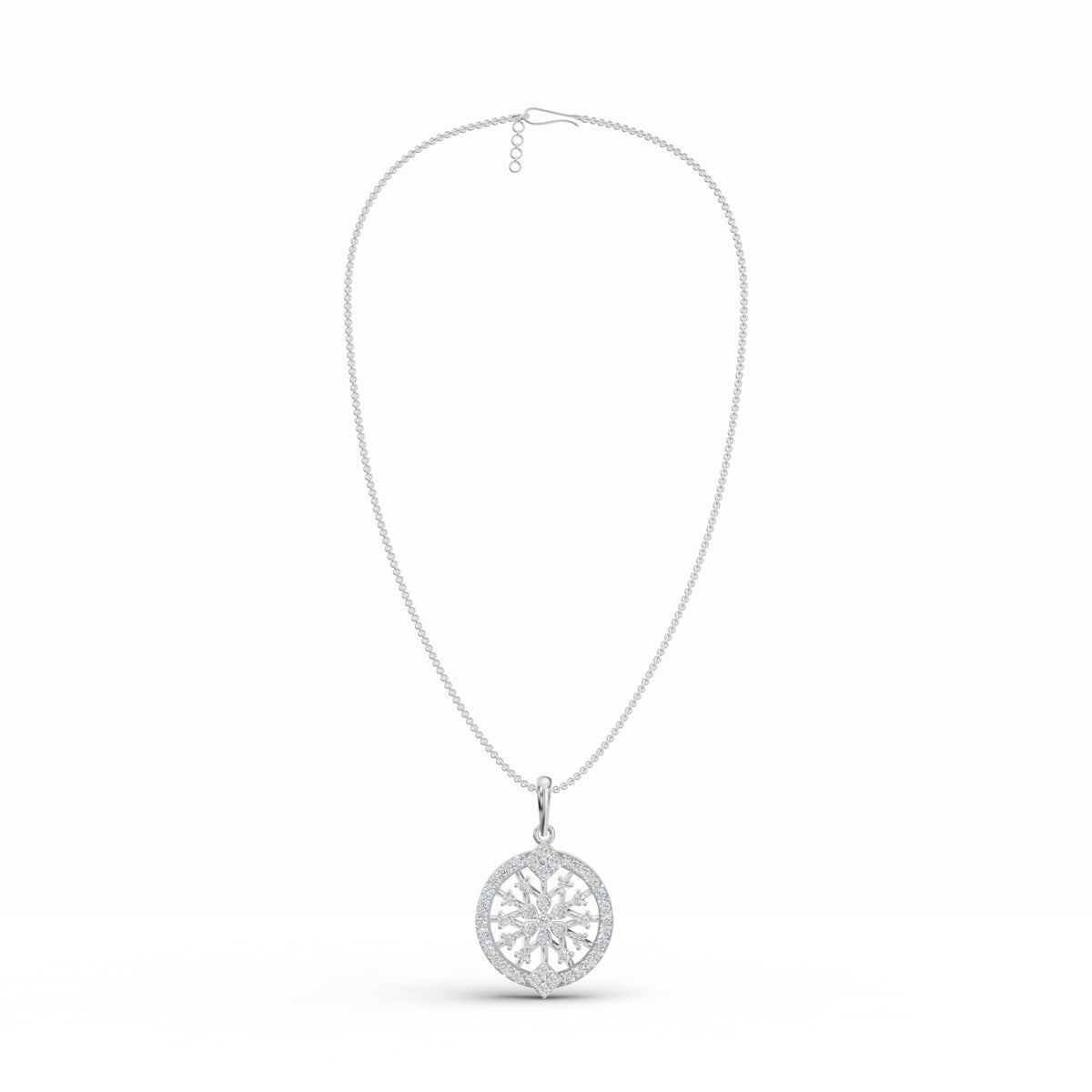 Radiant Halo Diamond Pendant