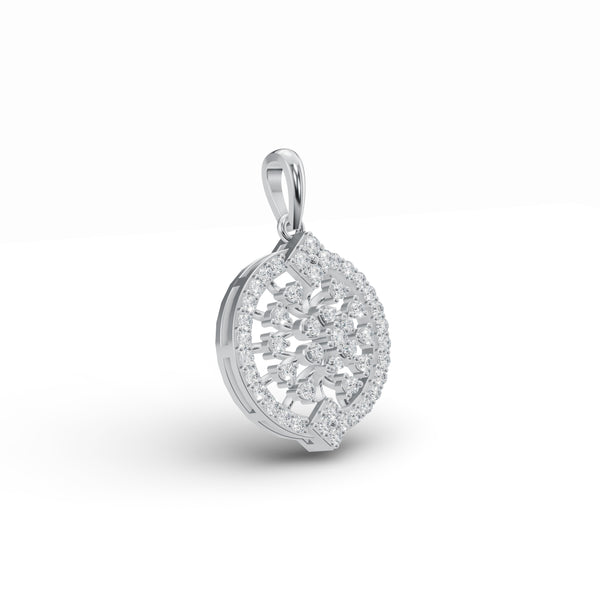 Radiant Halo Diamond Pendant