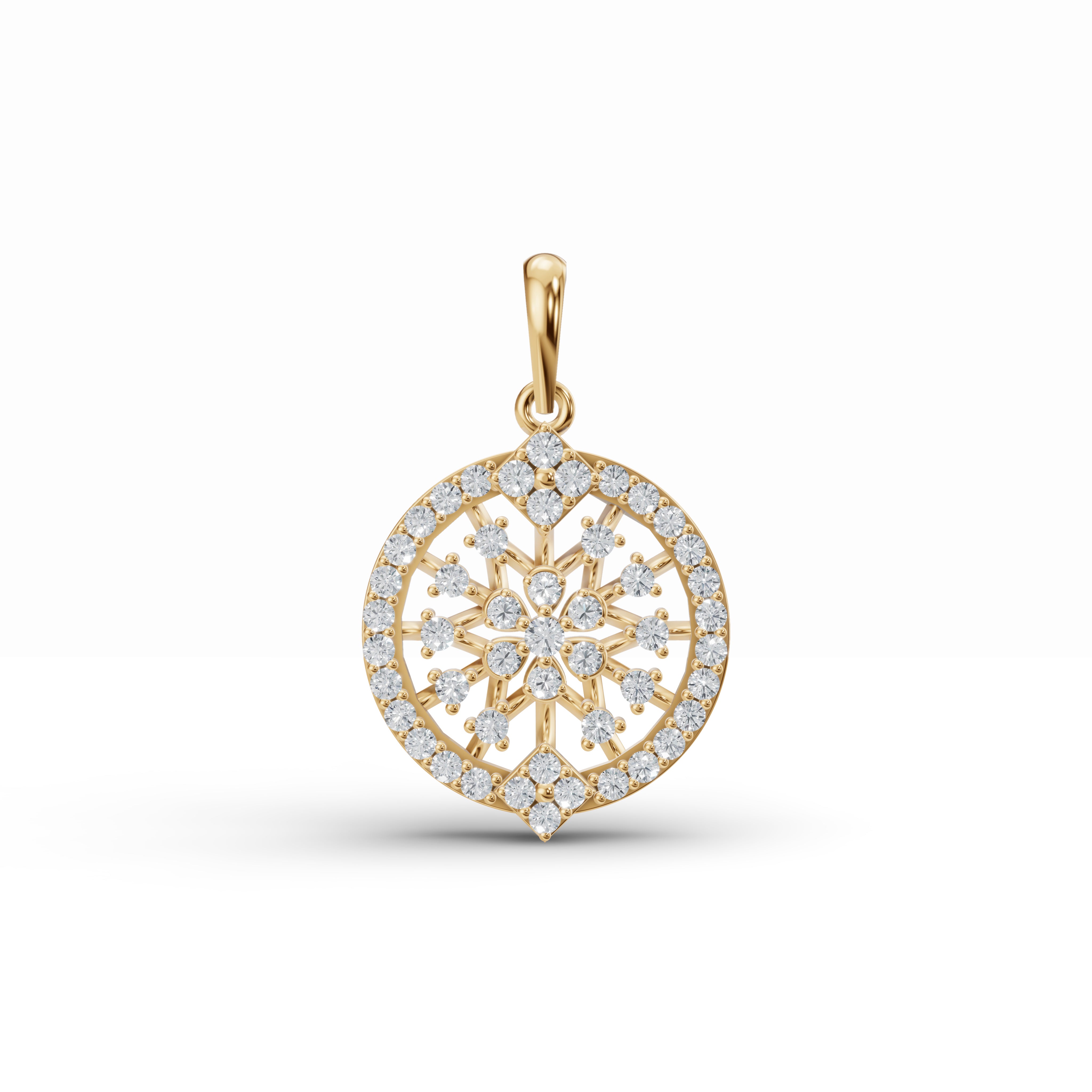 Radiant Halo Diamond Pendant