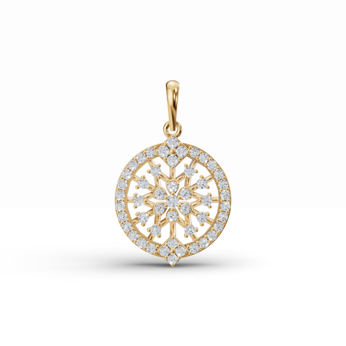 Radiant Halo Diamond Pendant