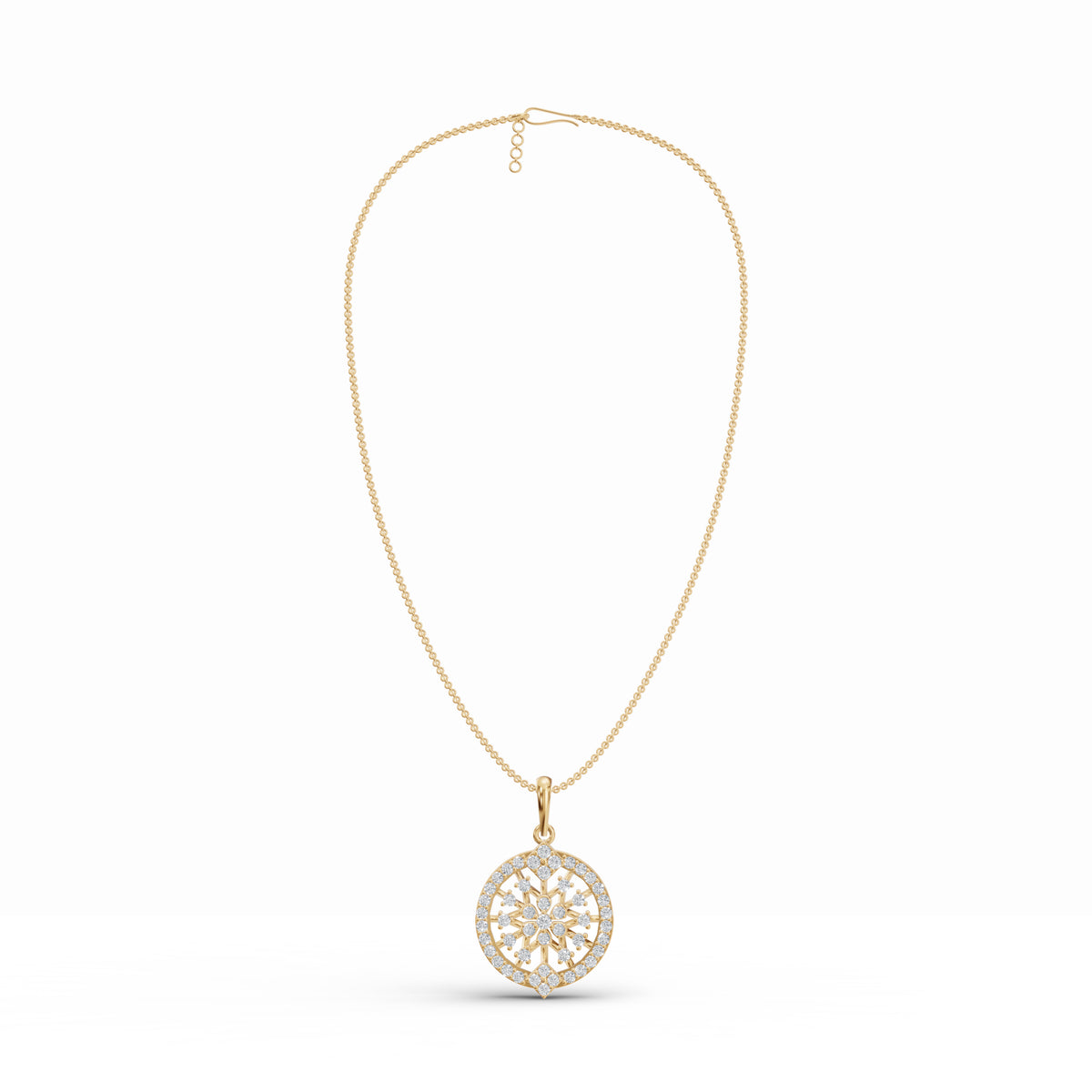 Radiant Halo Diamond Pendant
