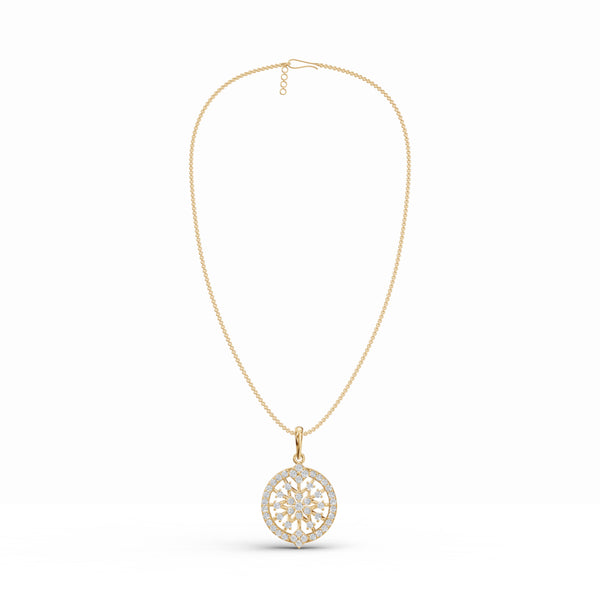 Radiant Halo Diamond Pendant