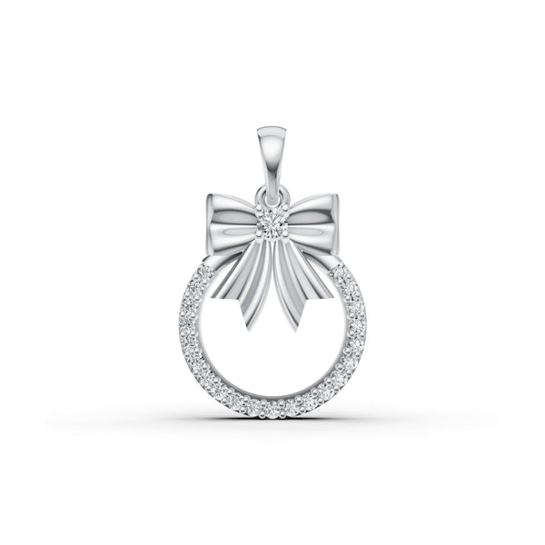 Classic Bow Diamond Pendant & Earring Set