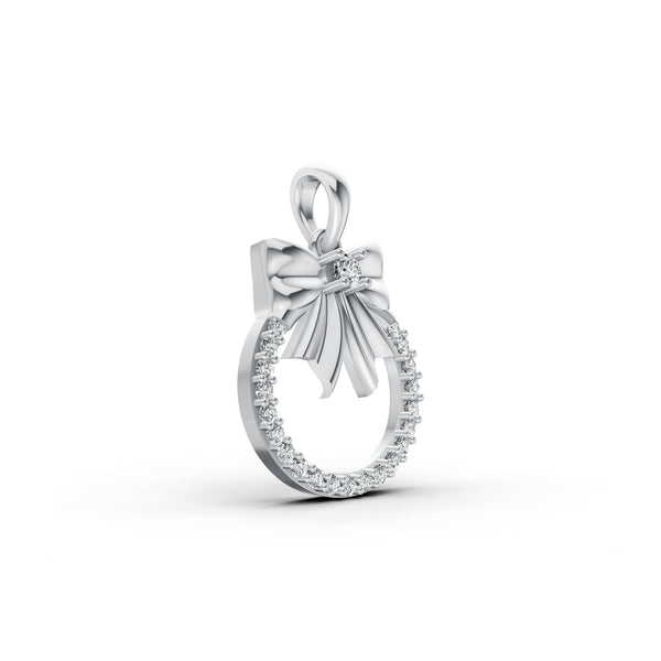 Elegant Bow Diamond Pendant