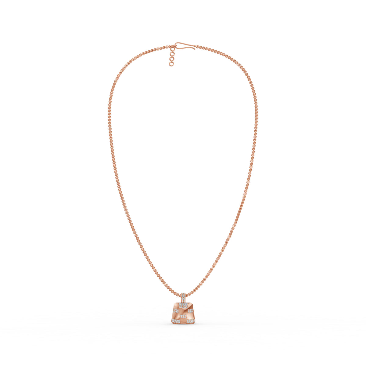 Checkered Diamond Pendant