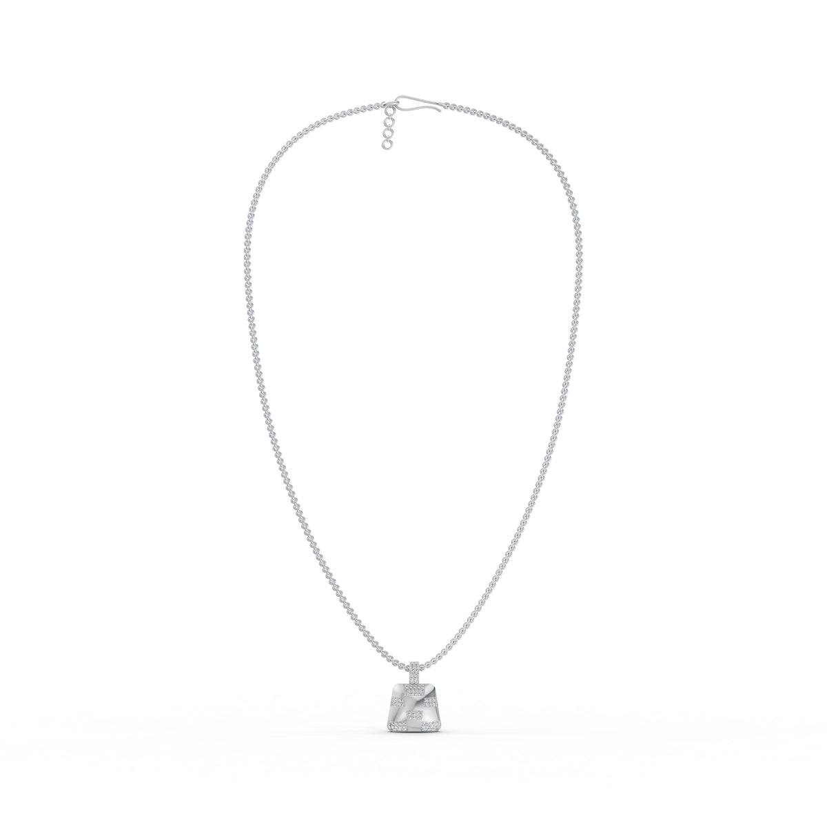 Checkered Diamond Pendant