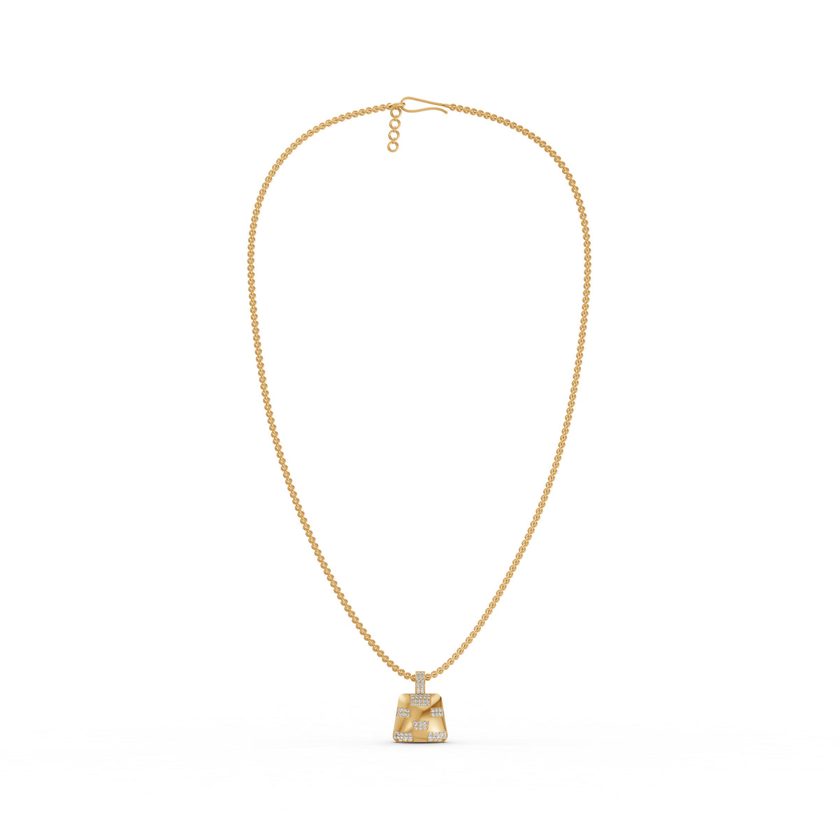 Checkered Diamond Pendant
