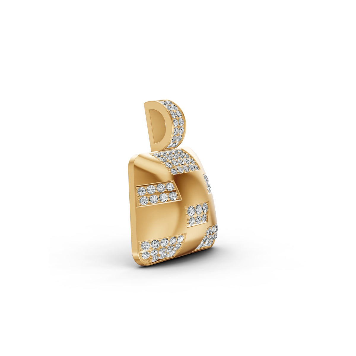 Checkered Diamond Pendant