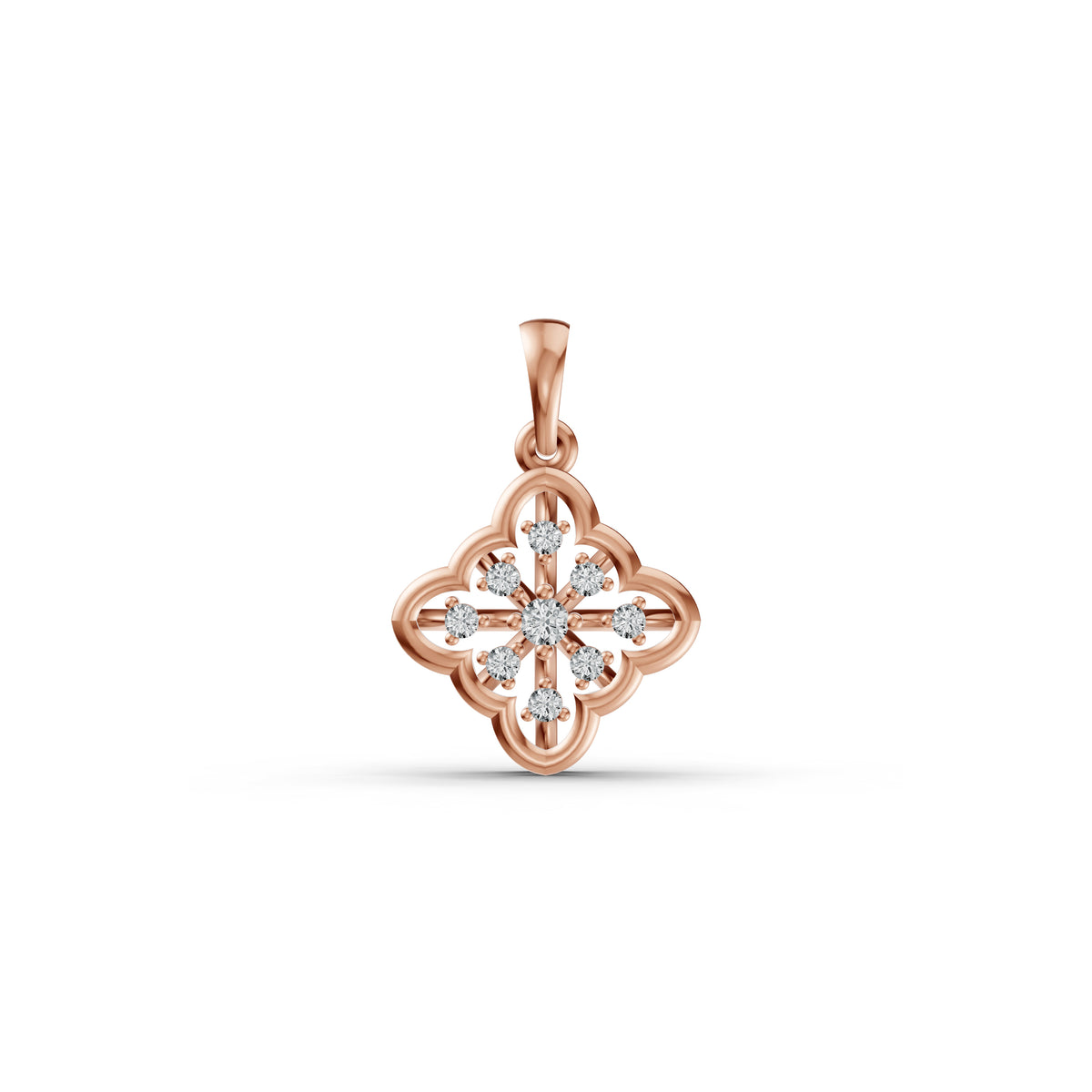 Elegant Floral Diamond Pendant
