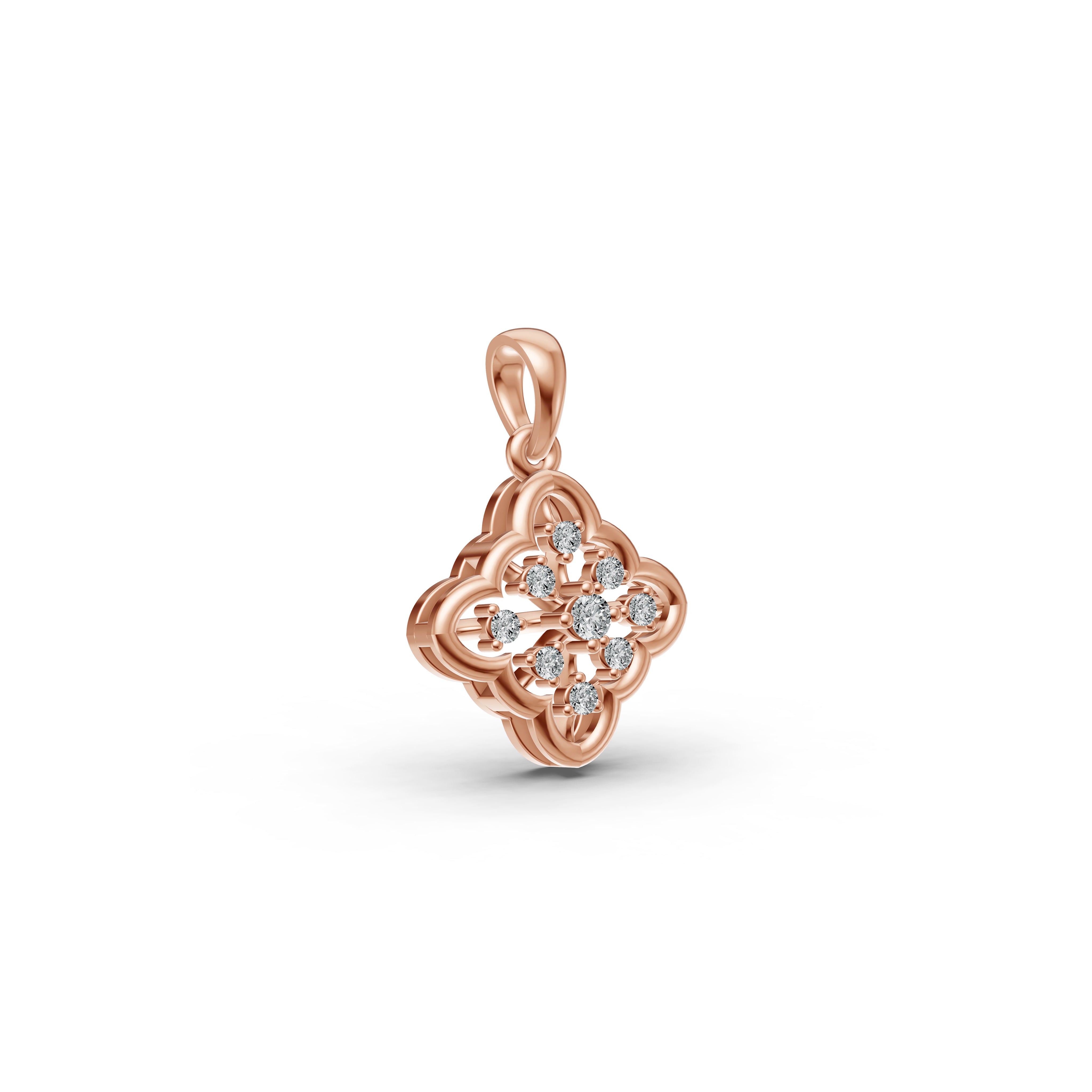 Elegant Floral Diamond Pendant