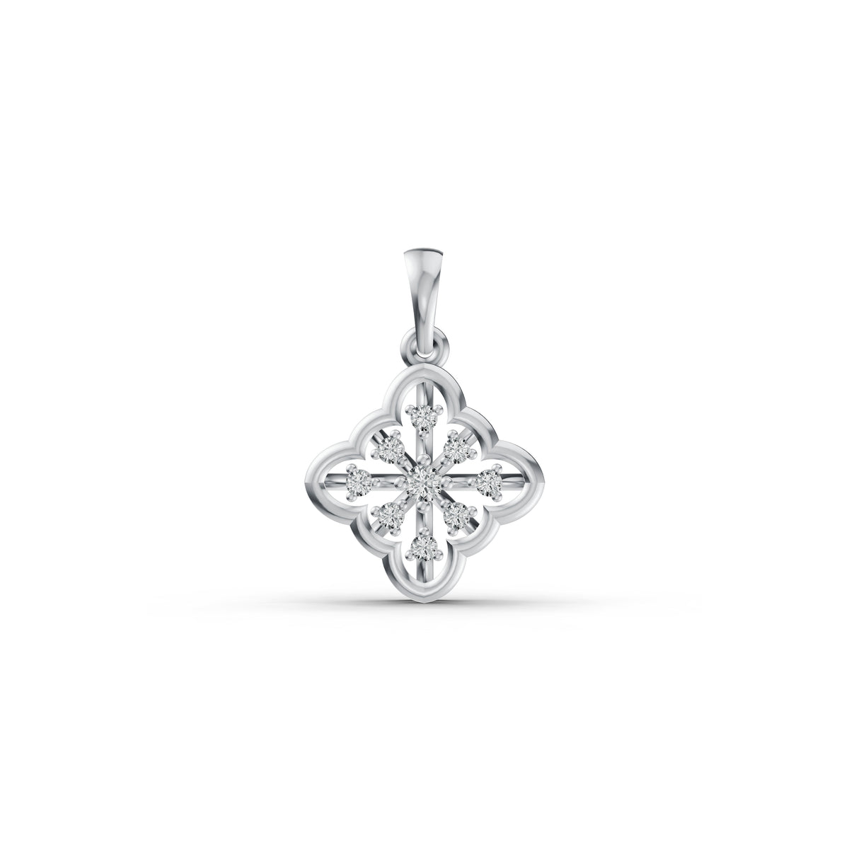 Elegant Floral Diamond Pendant