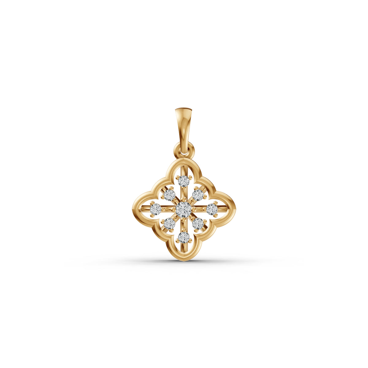 Elegant Floral Diamond Pendant