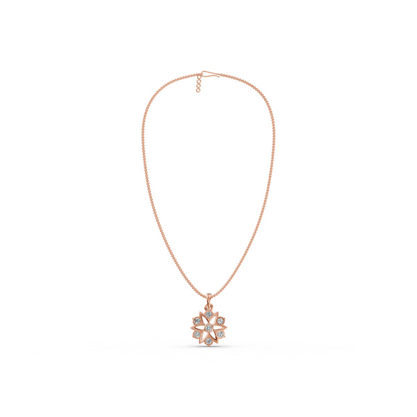 Radiant Blossom Diamond Pendant