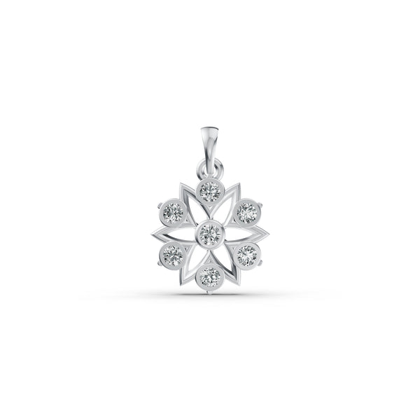 Radiant Blossom Diamond Pendant