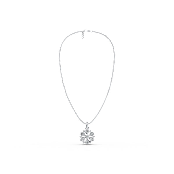 Radiant Blossom Diamond Pendant