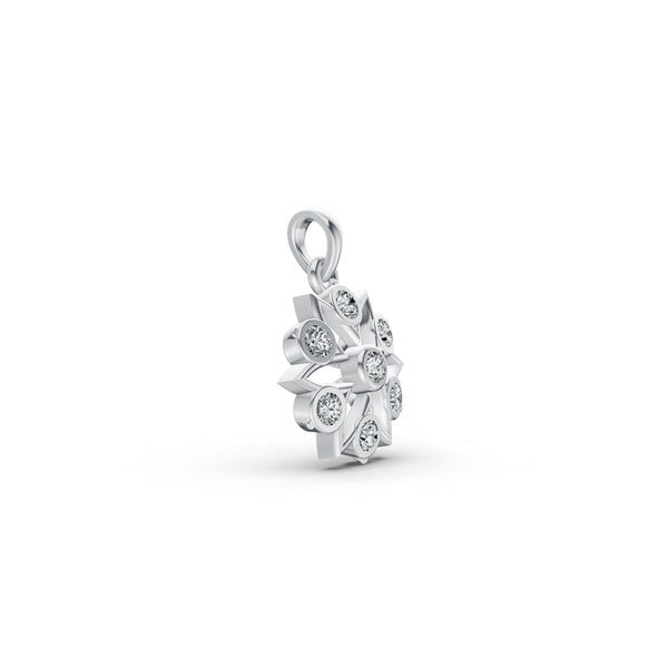 Radiant Blossom Diamond Pendant
