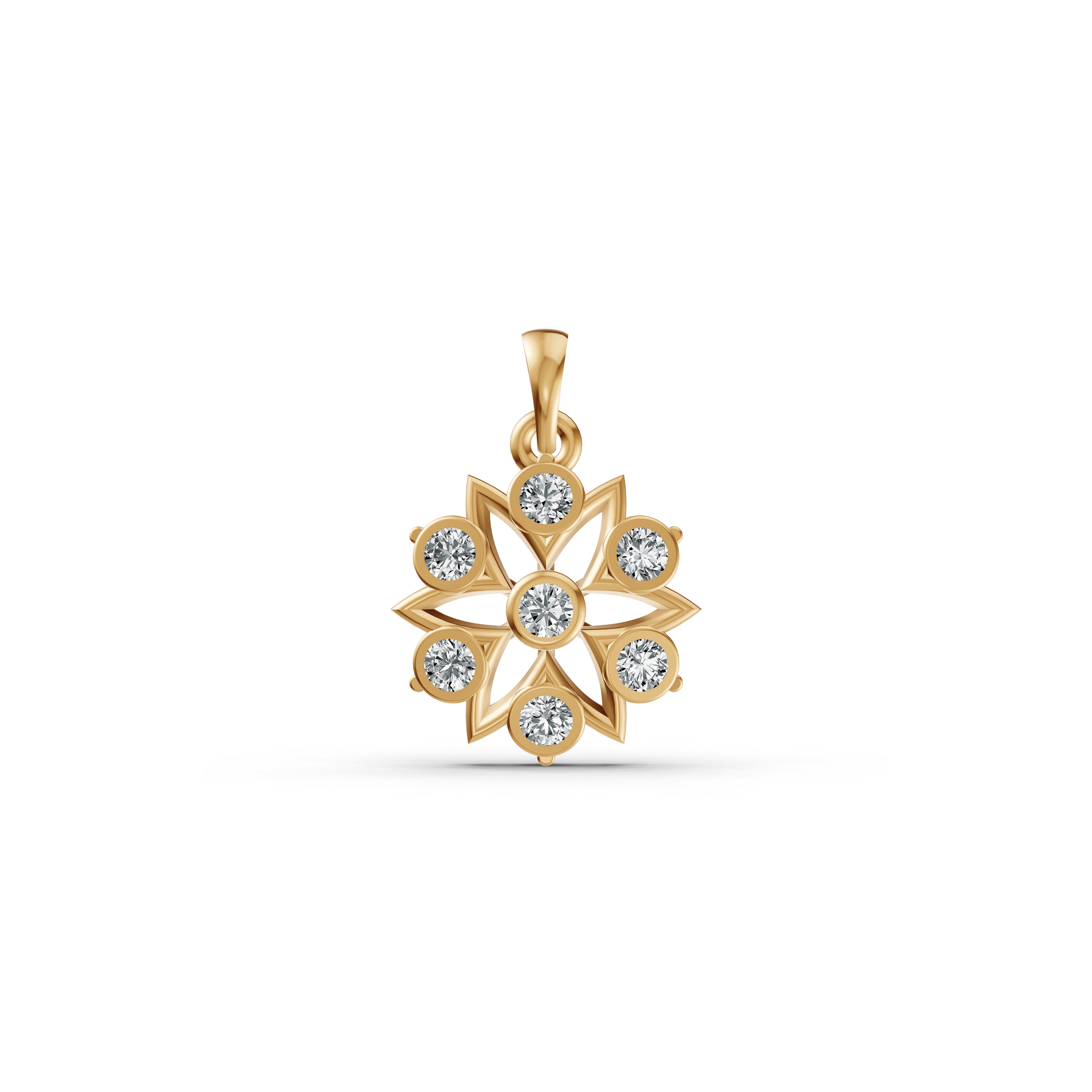 Radiant Blossom Diamond Pendant