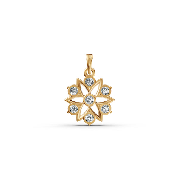 Radiant Blossom Diamond Pendant