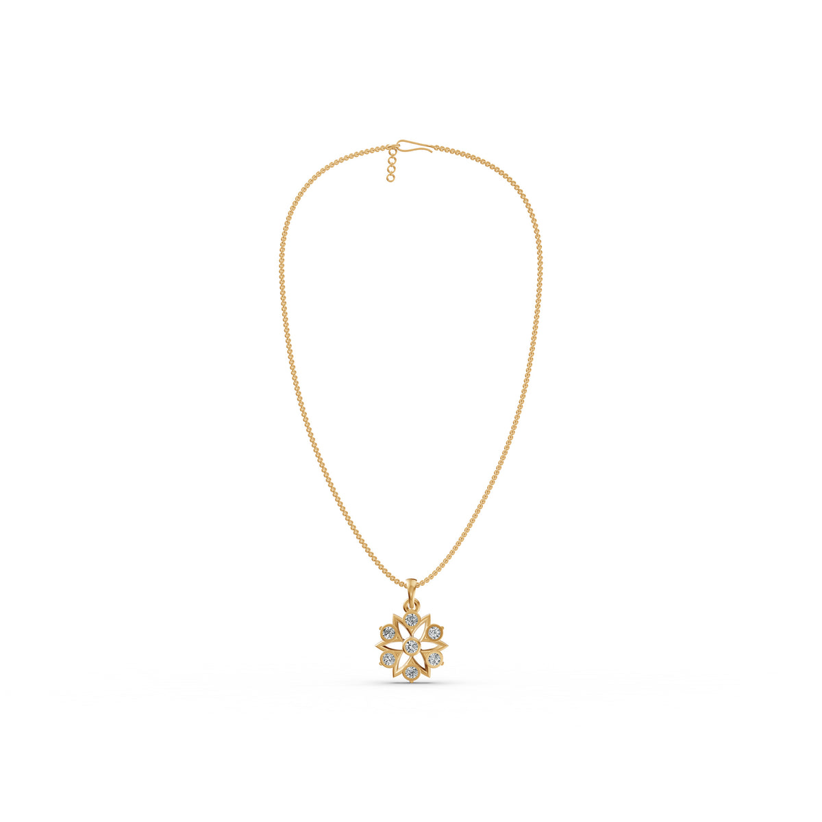 Radiant Blossom Diamond Pendant