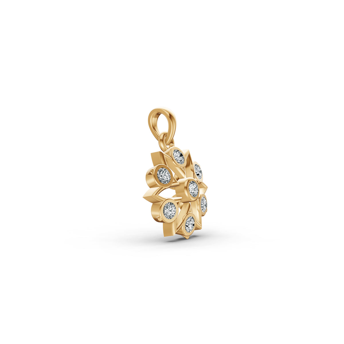 Radiant Blossom Diamond Pendant