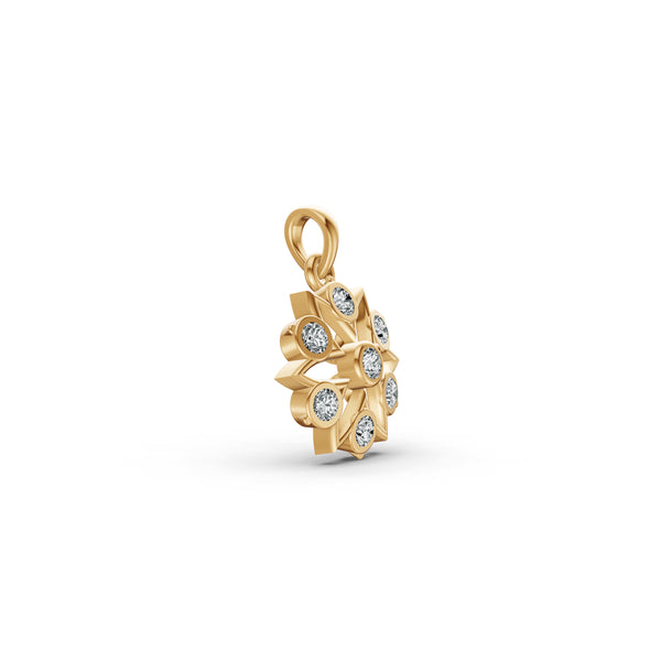 Radiant Blossom Diamond Pendant