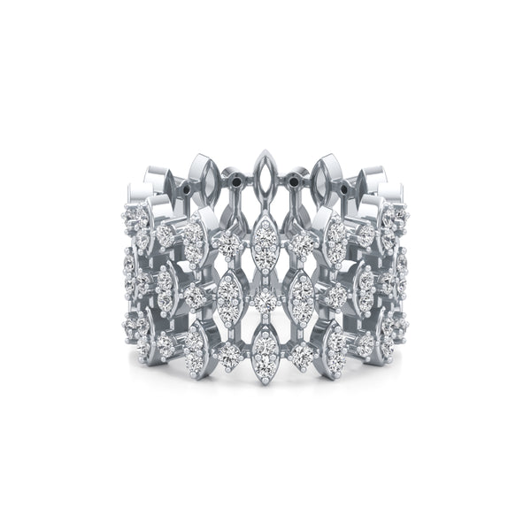 Trio Symmetric Spark Diamond Ring