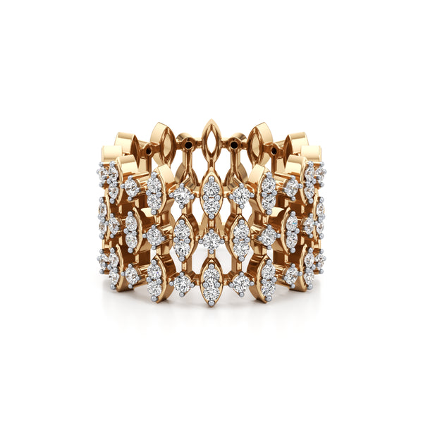 Trio Symmetric Spark Diamond Ring