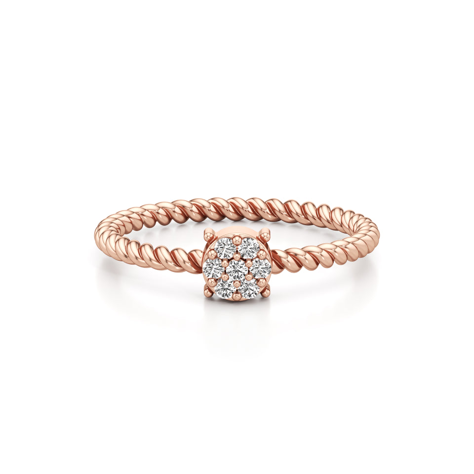 Spiral Embrace Diamond Ring